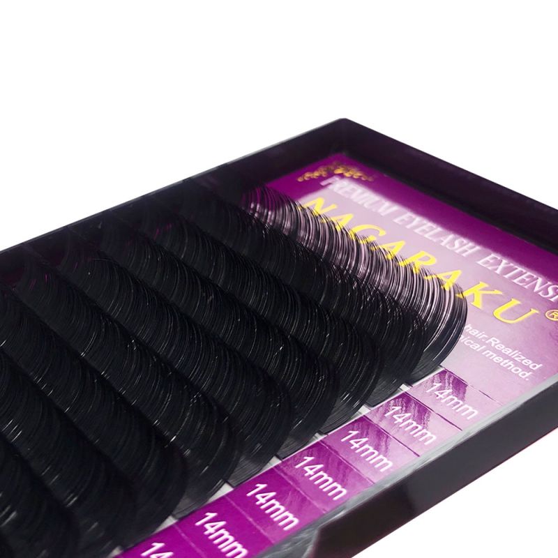 Nagaraku NATURAL Black eyelashes C 010 (16 bands 14 mm)