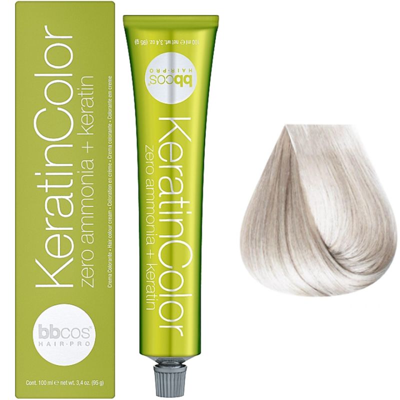 Bbcos Keratin Color Крем-краска для волос 11/01 блондин очень светлый натуральный пепельный, 100 мл
