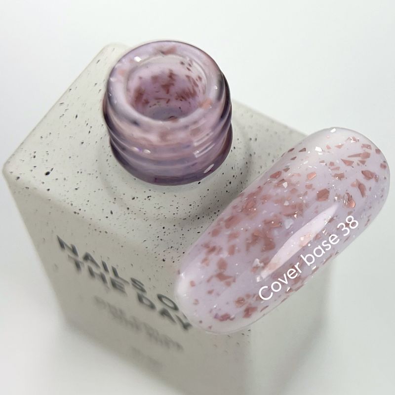 Nails Of The Day Cover base milk No. 05 (milk base with rye shimmer), 10 ml