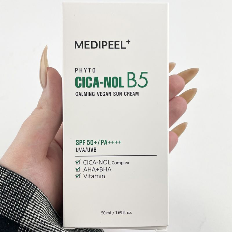 MEDI-PEEL Soothing sun cream for skin Phyto Cica-Nol B5 Calming Vegan Sun Cream SPF 50+ PA++++, 50 ml