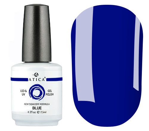 Gel Polish Atica Electric Blue GPM64 (bright blue), 7.5 ml