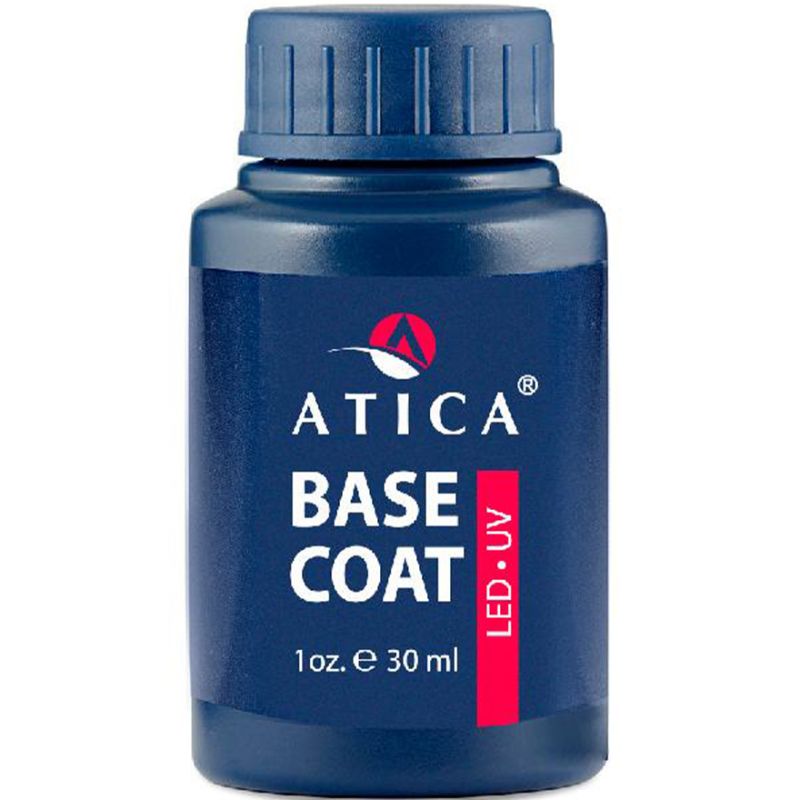 Atica rubber base for gel polish without brush, 30 ml