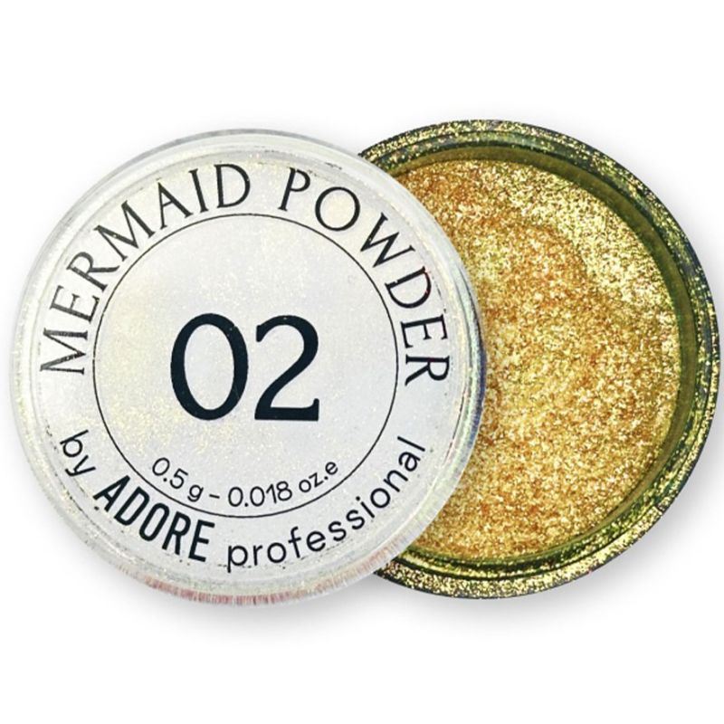 ADORE Professional Пудра для дизайна хром-хамелеон Mermaid Powder №02, 0,5 г