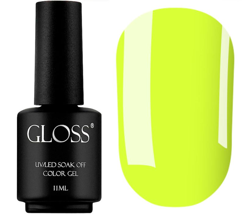 Гель-лак GLOSS Lemon Drops 503 (салатовий неоновий), 11 мл