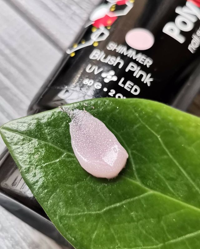 Atica PolyMix Blush Pink Shimmer - полігель пастельно-рожевий з мікроблиском, 60 г