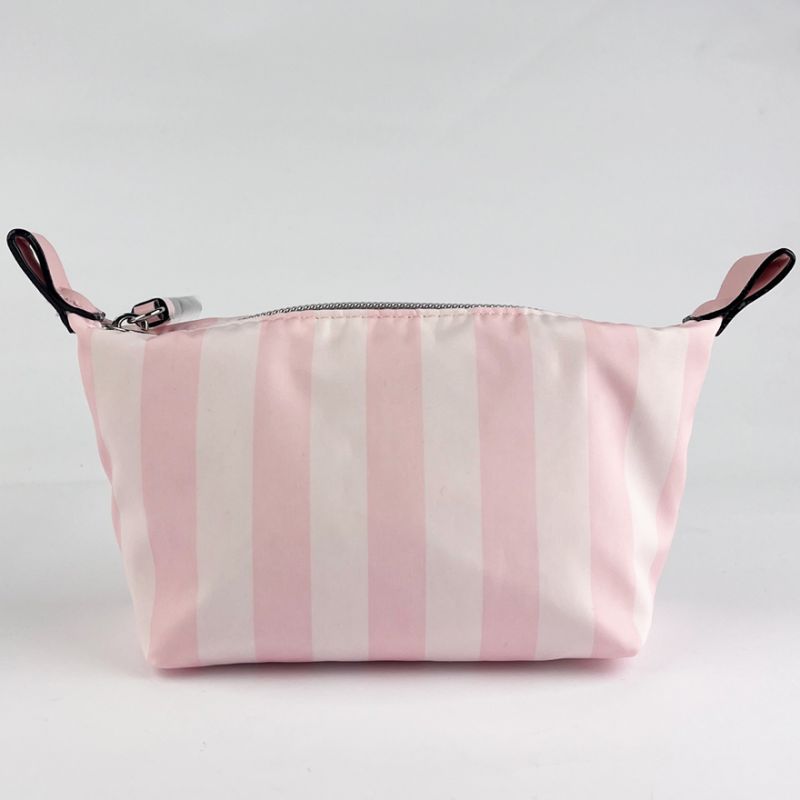 Victoria’s Secret Косметичка 2в1 Piece Makeup Bag - Heritage Stripe/ рожева смужка
