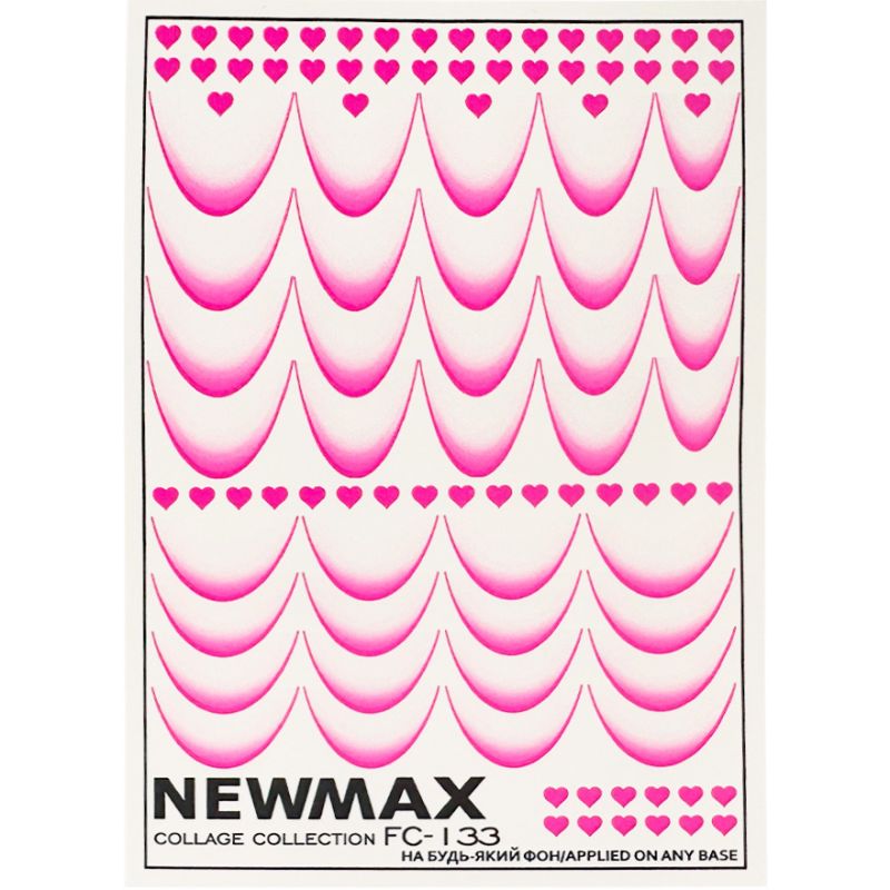 NewMax Slider design FC-133 (for jacket with hearts, pink)