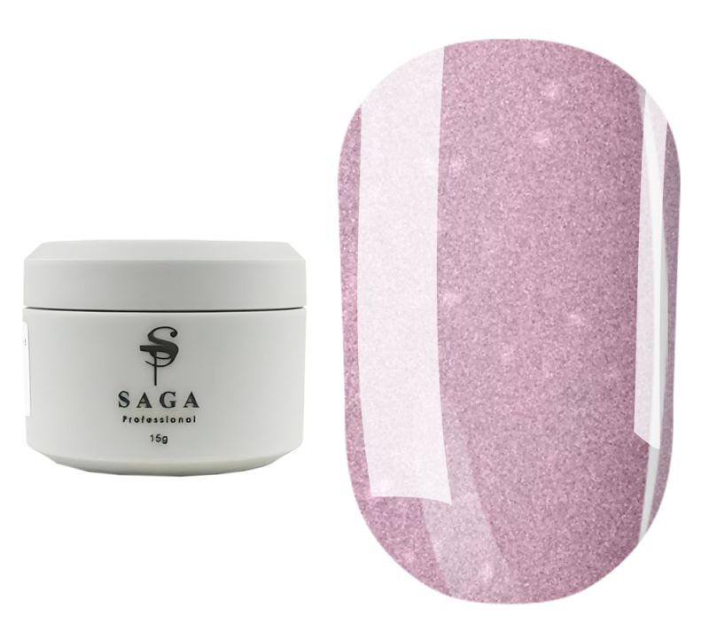 SAGA professional Shimmer Base New 7 (нежный лавандовый с шиммером), 15 мл