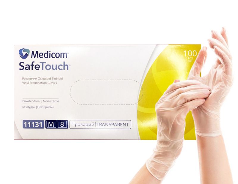 Medicom Рукавички вінілові (M) 11131, 100 шт (50 пар)