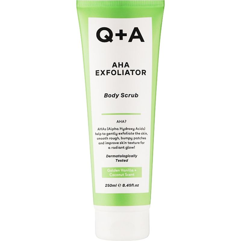Q+A Скраб для тела AHA Exfoliator Body Scrub, 250 мл