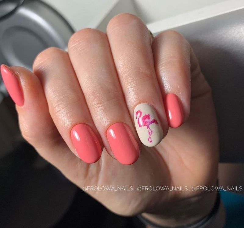 Гель-лак MOON FULL color Gel polish №114 (лососево-рожевий, емаль), 8 мл