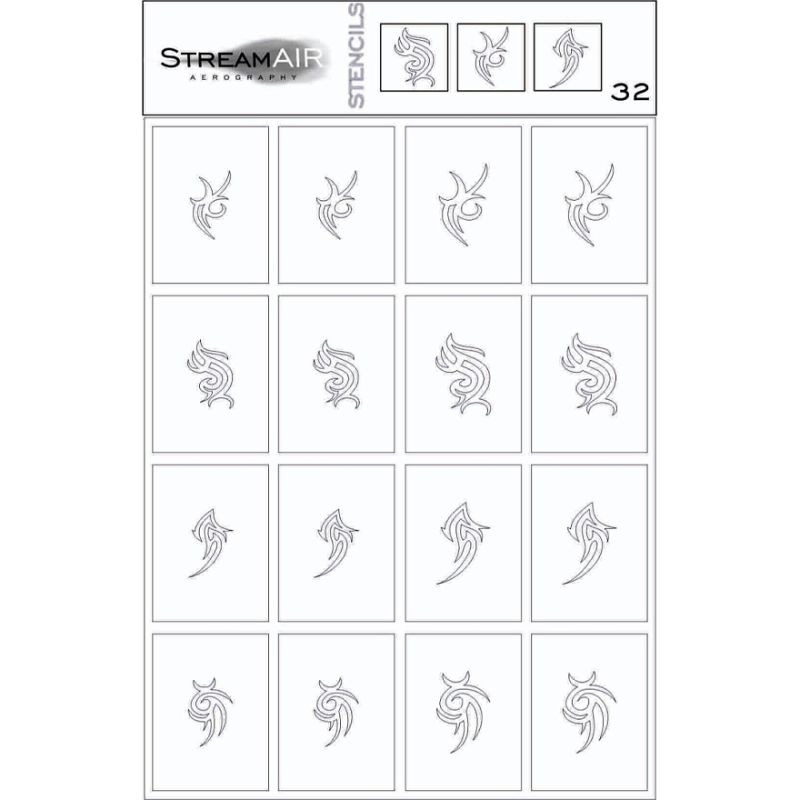 StreamAIR Airbrush stencil No. 32