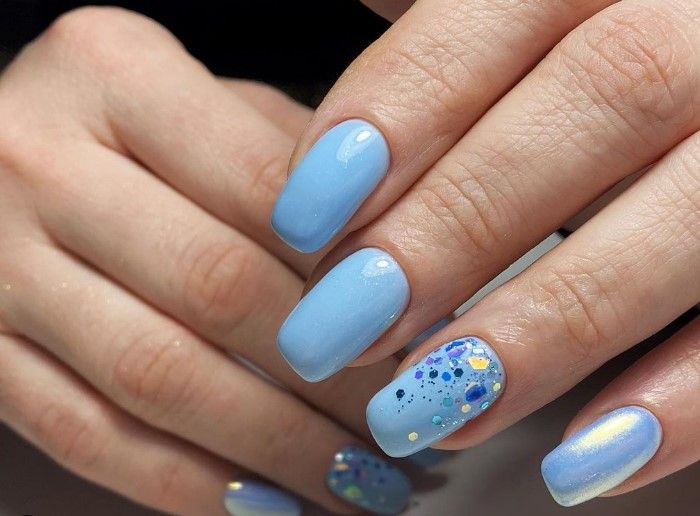 MOON FULL color Gel polish No. 630 gel-varnish (light blue, micro-shine), 8 ml