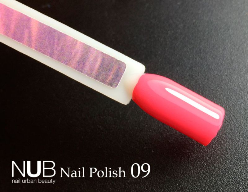 NUB 009 Life's a Beach nail polish (rich coral pink, enamel), 14 ml