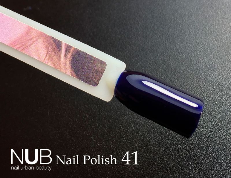 NUB 041 Hurricane Blue nail polish (very dark blue-violet, micro-shine), 14 ml