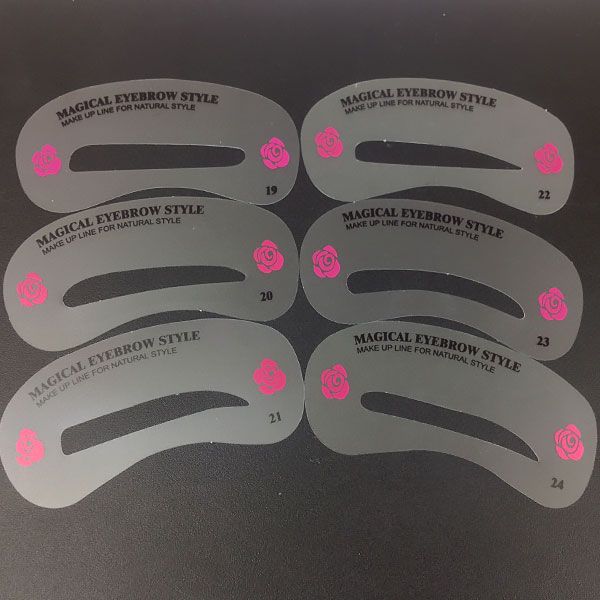 Set of stencils for eyebrows 24 shapes