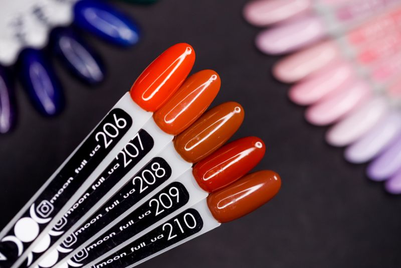 MOON FULL color Gel polish No. 207 gel-varnish (terracotta, enamel), 8 ml