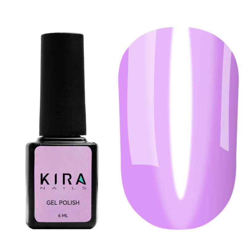 Kira Nails Vitrage gel varnish No. V14 (transparent purple, stained glass), 6 ml