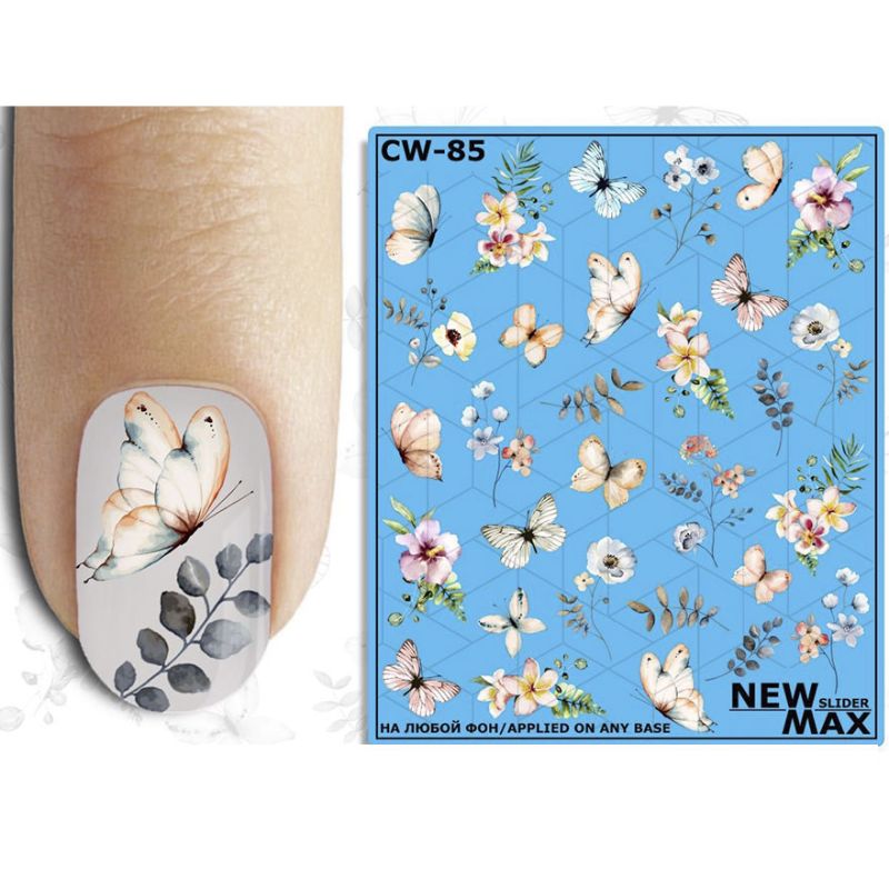 NewMax Slider-design CW-85 (butterflies, flowers, leaves)