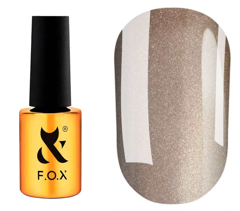 FOX gel varnish No. 408 (dark brown, enamel), 6 ml