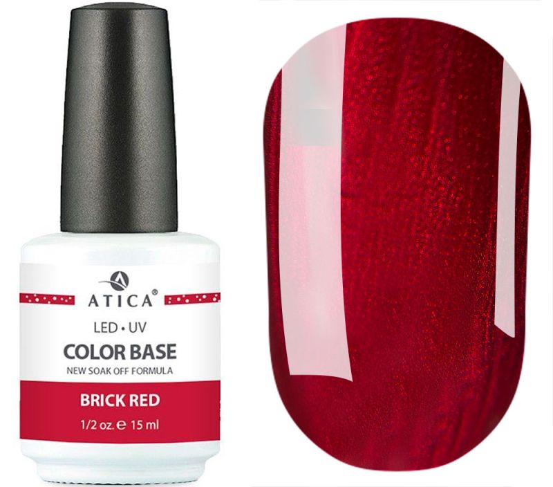 Atica Color Base Brick Red (red, pearl), 15 ml