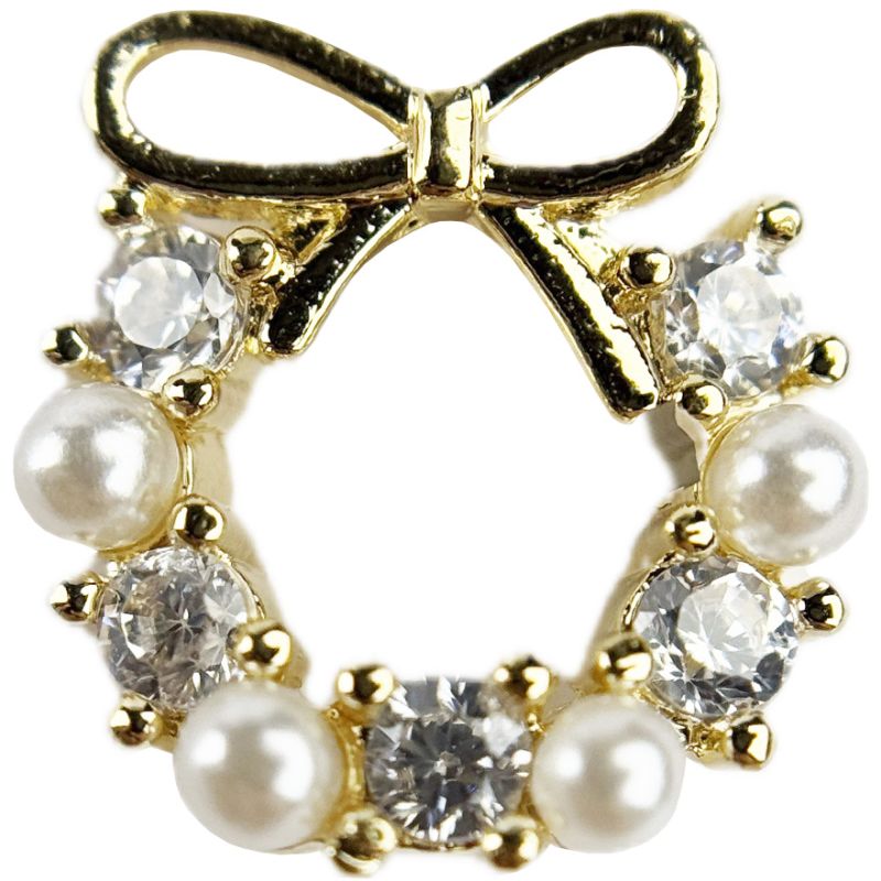 Декор для ногтей Christmas wreaths accessories, Gold, 10 х 10 мм