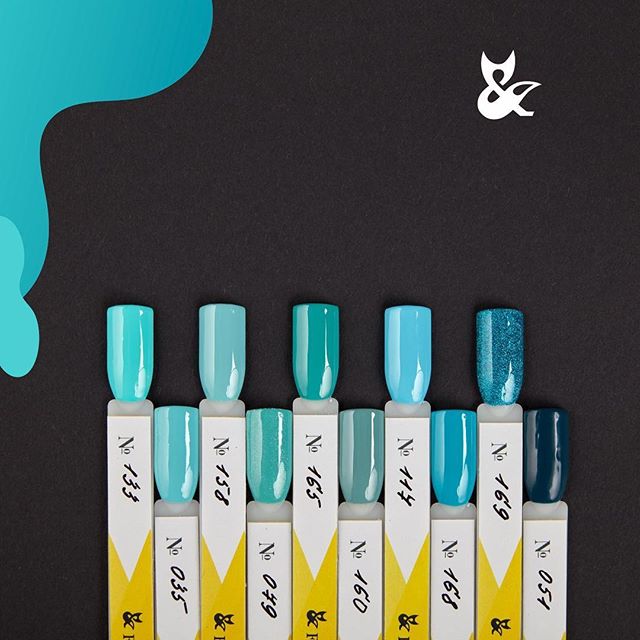 FOX gel varnish No. 169 (turquoise, glitter), 7 ml
