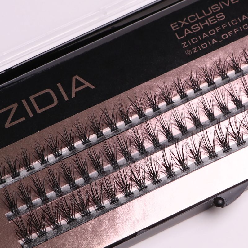 ZIDIA Cluster lashes 20D Flame Series C 0.10 Mix (3 bands, size 8, 10, 12mm)