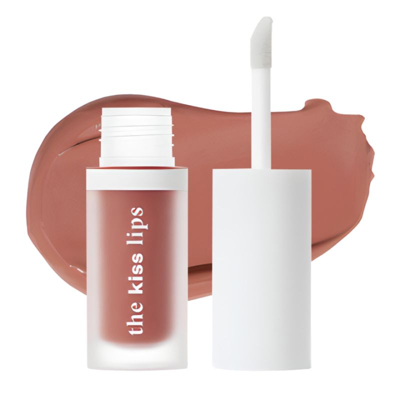 PAESE Liquid matte lipstick with vitamin E The Kiss Lips 01 Nude Beige 3.4 ml