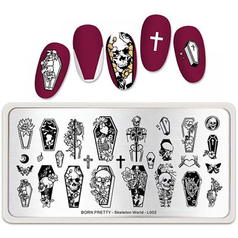 Born Pretty Stamping Plate Skeleton World L002