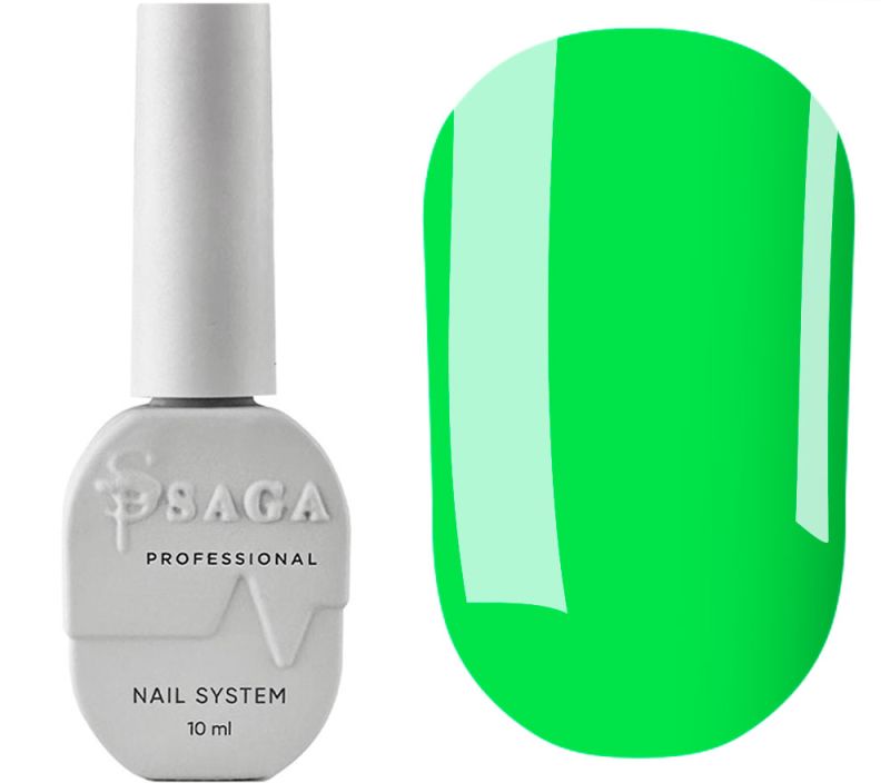 SAGA professional Gel Polish Marmalade 1 (green-yellow with flakes), 9 ml