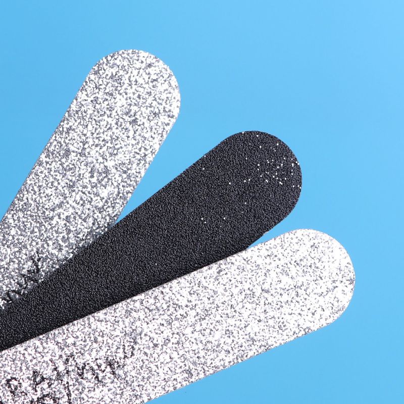 Kira Nails Set of silver nail files 9 x 2 cm, 120 grit, 50 pcs.