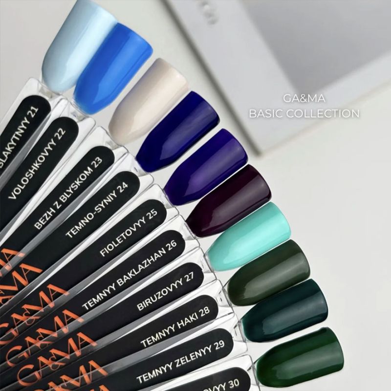 GA&MA Gel polish Basic collection 026 temnyy baklazhan, 10 ml