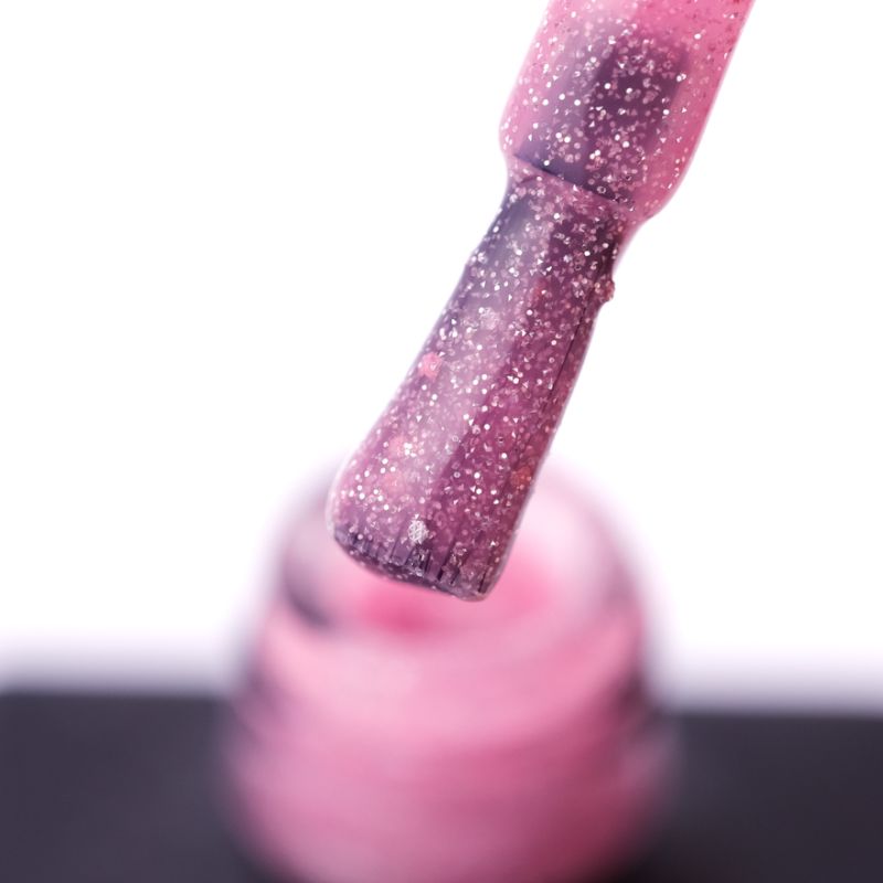 Nails Of The Day Base Reflective No. 07 (pink with silver and pink shimmer, reflective), 10 ml