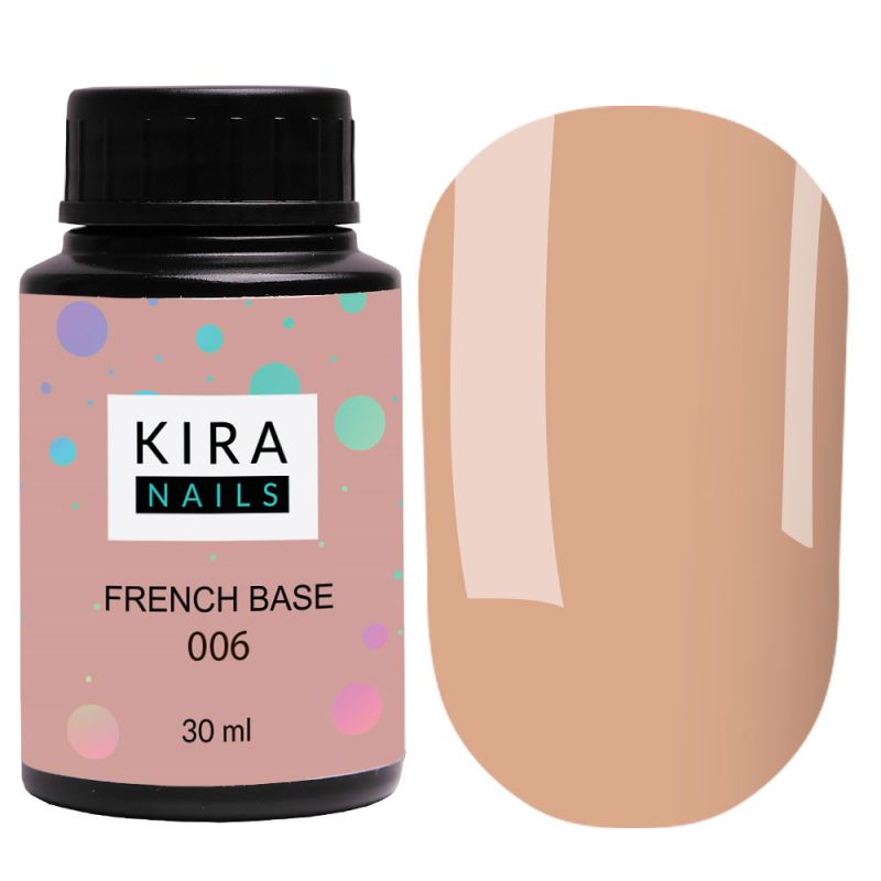 Kira Nails French Base 006 (теплый бежевый), 30 мл