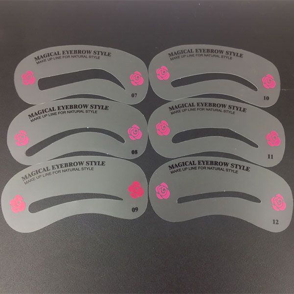 Set of stencils for eyebrows 24 shapes