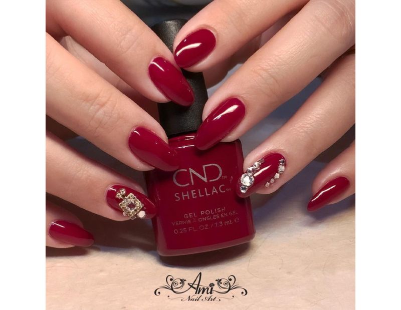 CND Гель-лак для нігтів Shellac Rouge-Rite (малиново-бордовий, емаль), 7,3 мл