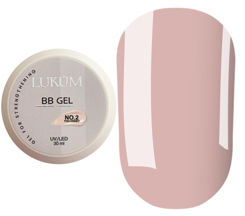 Lukum Гель для ногтей BB Crem Gel №02 Honey, 30 мл