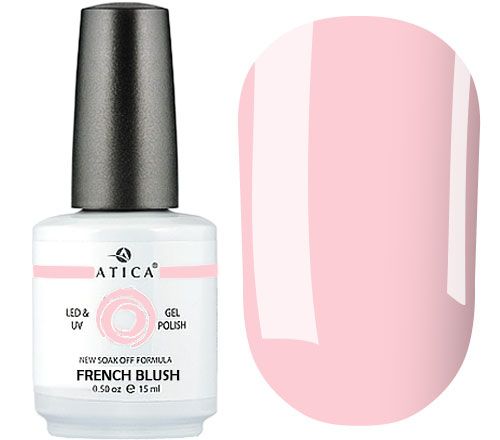 Atica GP 090 French Blush gel varnish (powdery pink, enamel), 15 ml