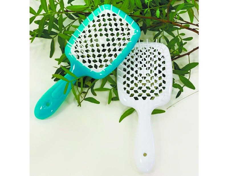 Janeke Superbrush Hair Comb White