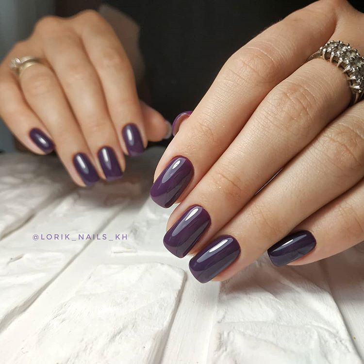 Kira Nails gel varnish No. 149 (dark purple, enamel), 6 ml