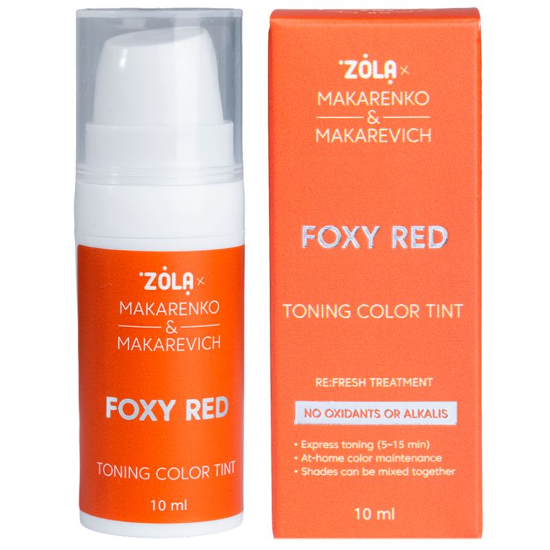 ZOLA x Makarenko x Makarevich Фарба тонуюча Toning Color Tint Foxy Red, 10 мл