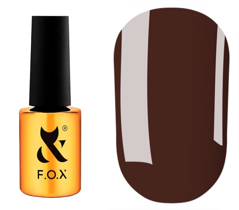 FOX gel varnish No. 408 (dark brown, enamel), 6 ml