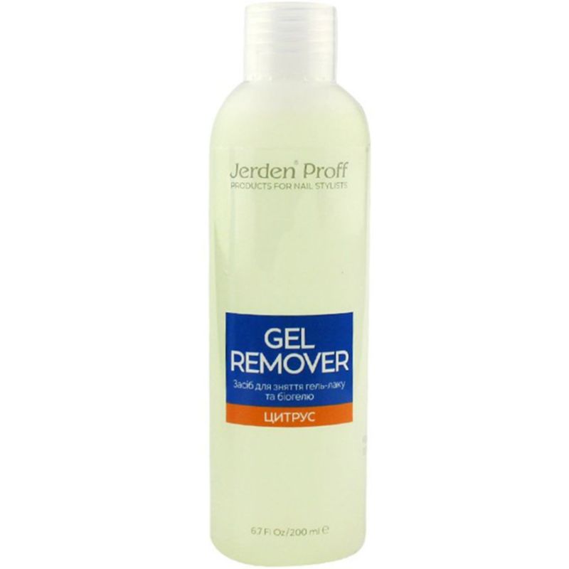 Jerden Proff Gel Remover emulsion for removing gel polish and biogels, Citrus, 200 ml