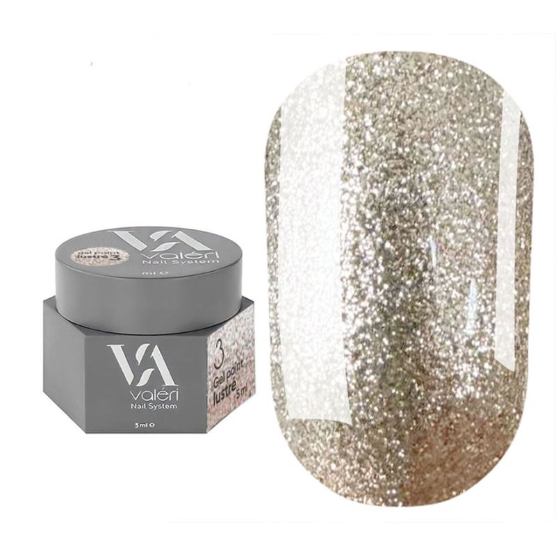 Valeri Гель-фарба із блисткітками Gel Paint Lustre №3, 5 мл