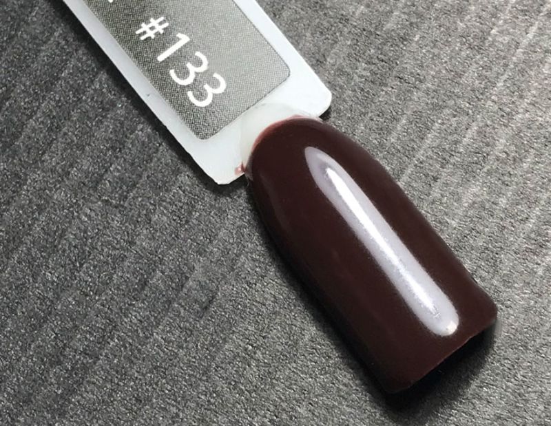 Гель-лак NUB 133 Dark Chocolate (темно-шоколадний, емаль), 8 мл
