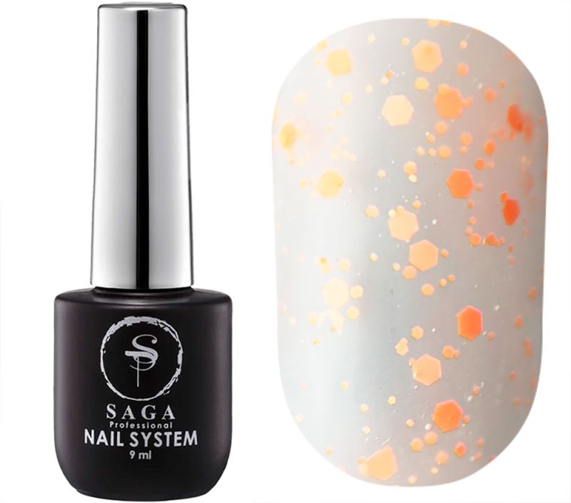 SAGA professional Matte top without sticky ball with kamifubuki MOSAIC 04, 9 ml