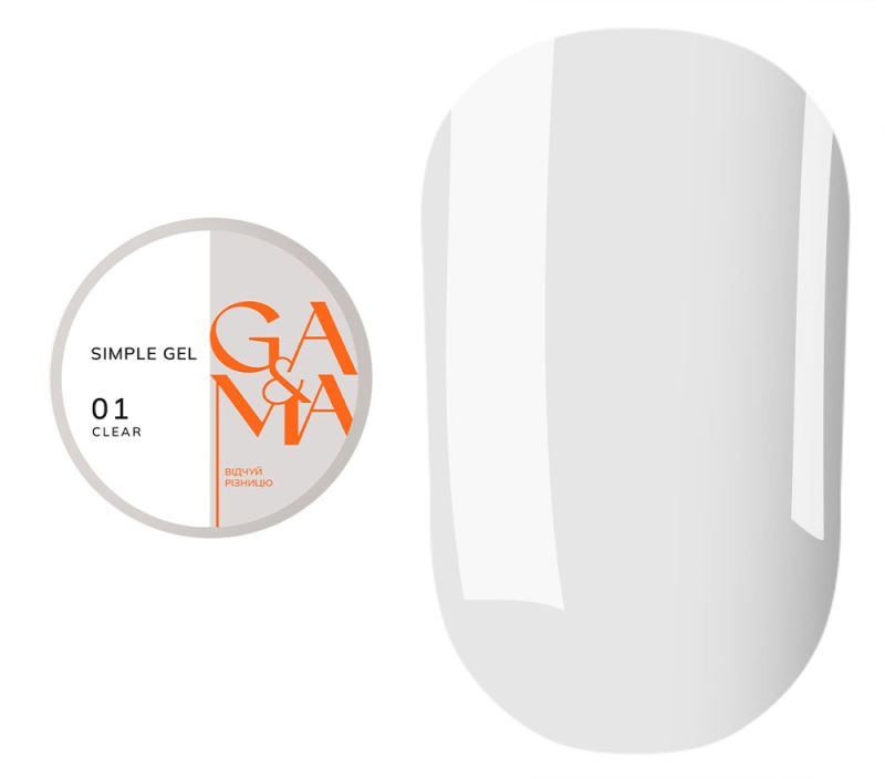 GA&MA Gel sample Simple gel 001 Clear, 15 ml