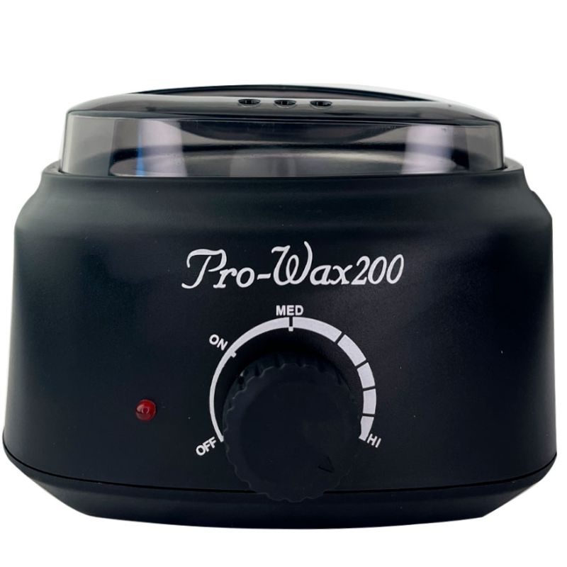Pro-wax 200 Воскоплав для воска в банке, в таблетках, в гранулах, черный с прозрачной крышкой (x гарантия 1 месяц)