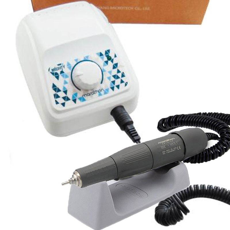 Manicure machine Marathon -3 Mighty (H37L1) Krafit, 35000 rpm for manicure and pedicure (white), without pedal